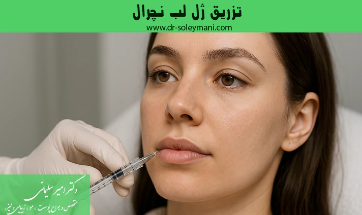 تزریق ژل لب مدل نچرال